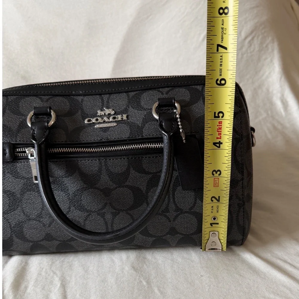 Coach Black and Charcoal Signature Satchel